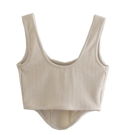 New Women's Short Curved Thread Vest Design