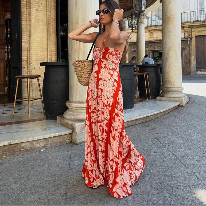 Long Dress Rome - Comfortable Casual Midi Dress (One Piece)
