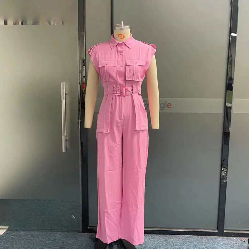 2025 Women's Summer Fashion Solid Color Jumpsuit
