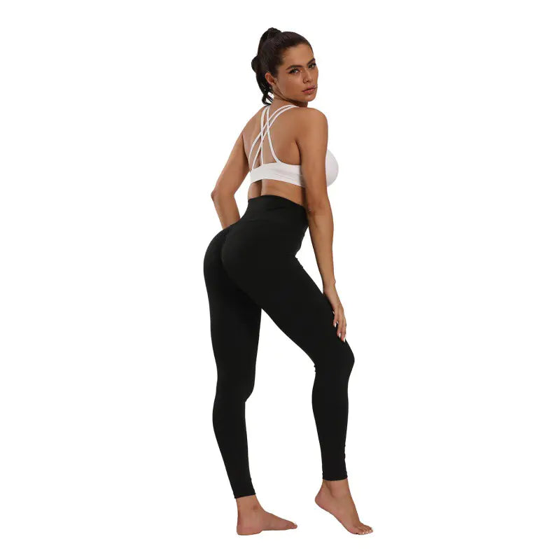 Women's Slim Peach Stitching Yoga Pants Leggings