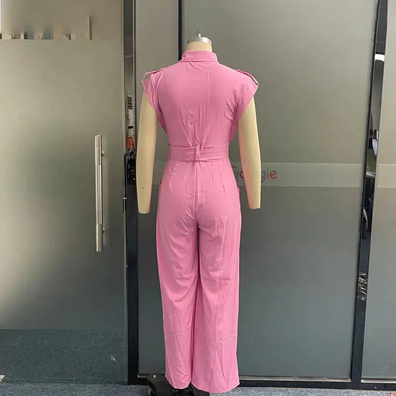 2025 Women's Summer Fashion Solid Color Jumpsuit