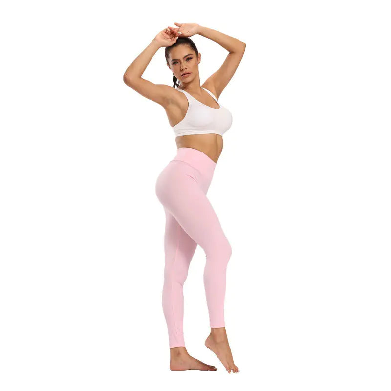 Women's Slim Peach Stitching Yoga Pants Leggings