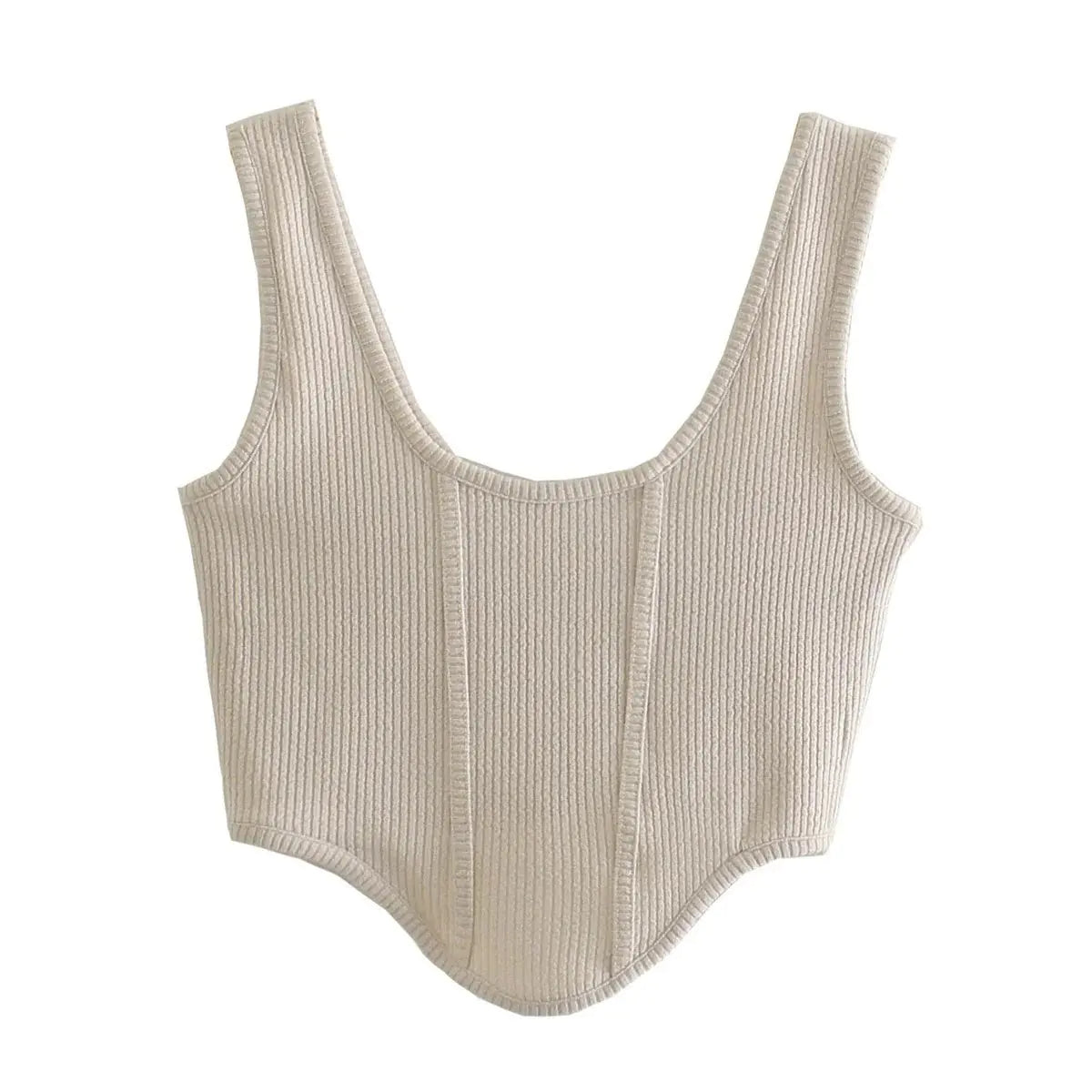 New Women's Short Curved Thread Vest Design