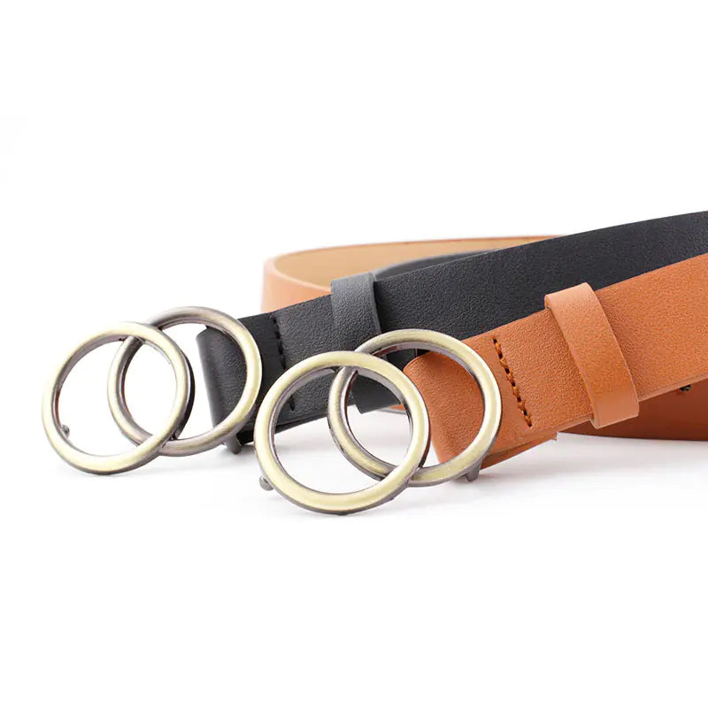 2025 Women's Casual Round Buckle Belt for Jeans & Dresses