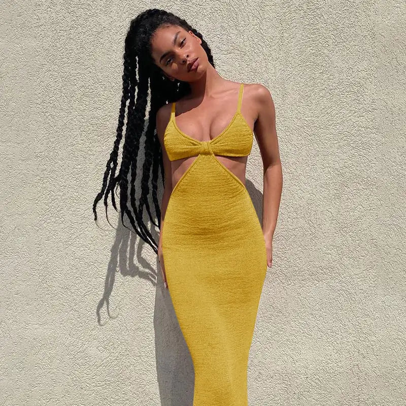 Elegant Hollow Out Party Club Sundress Dresses