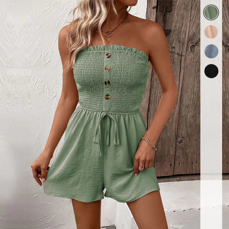 Summer Fashion Women’s Solid Color Jumpsuit Romper