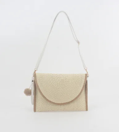 Stylish Straw Crossbody Bag for Women (One Set)