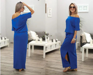 Trendy Summer Dress with Side Slits and Pockets